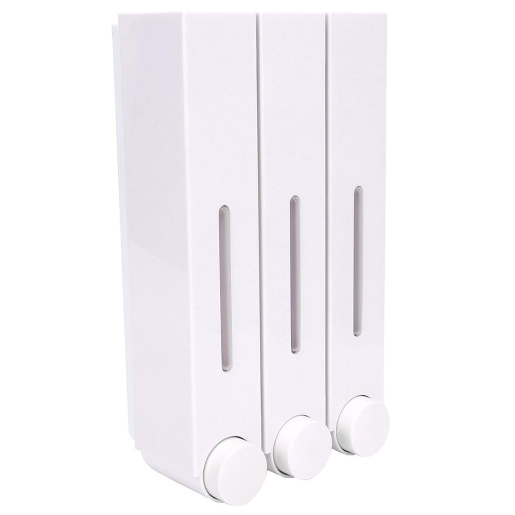 Wall Mount Shower Liquid Soap Dispenser Three Head Shampoo Dispensers for Hotel Bathroom