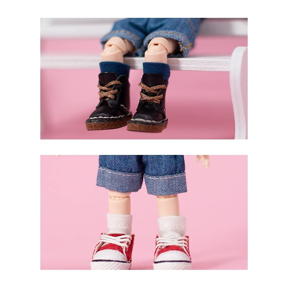 niannyyhouse OB11 Socks Set for 11cm Dolls 6 Pairs Soft Material Comfortable Fit