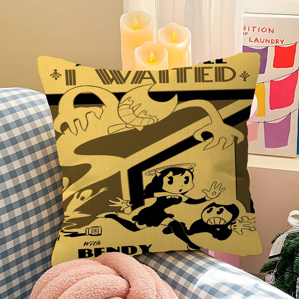 pc Game Bendy And The Ink Machine Pillow Cushion Cover Pillowcase Living Room Sofa Home Decor Customized