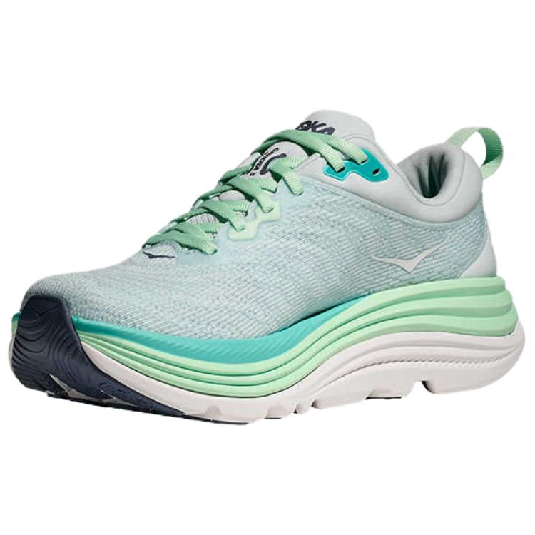 Hoka One One Gaviota 5 Comfortable Versatile Shock Absorbing Durable Low Top Running Shoes Women sneaker Fresh-Green 1123161-SWML