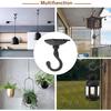 Sungmor Heavy Duty Ceiling Hooks for Hanging Plants, 2PC Black 3.5x3.9Inch Large Cast Iron Ceiling Hooks, Antique Decorative Ceiling Swag Hooks for