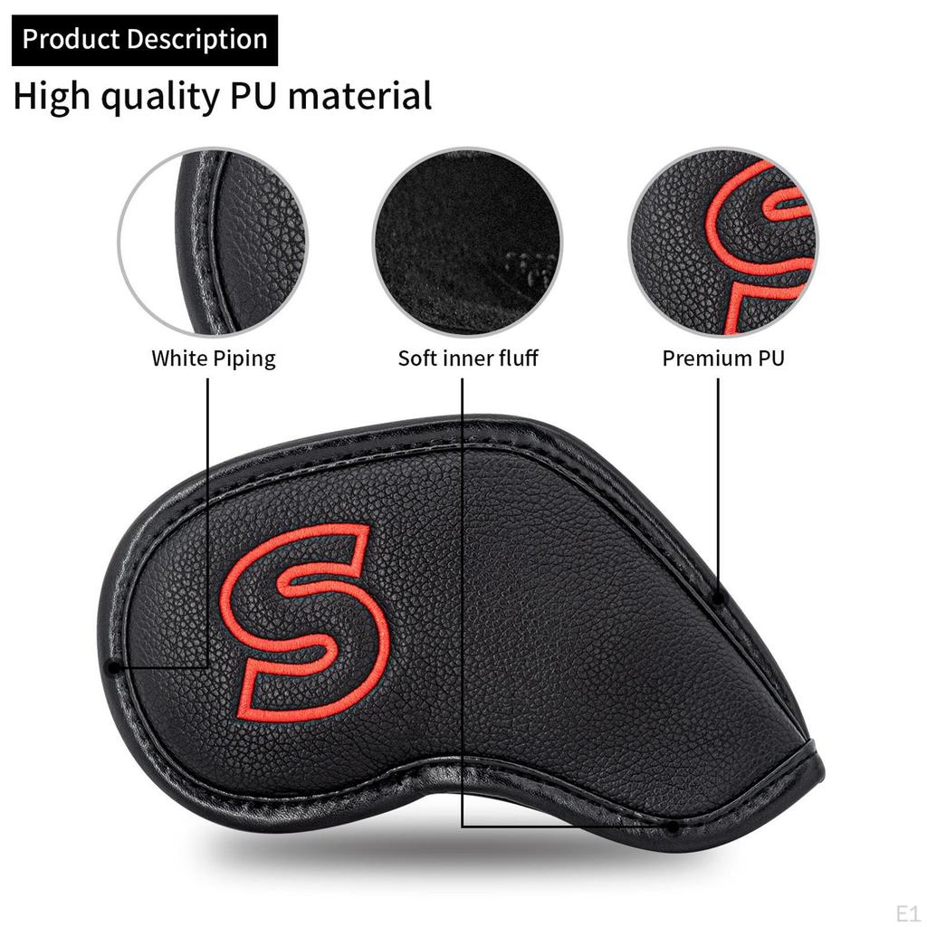 10 Golf Club Covers Made of PU, Fashionable, Scratch-resistant, Creative Gift for Golfers,