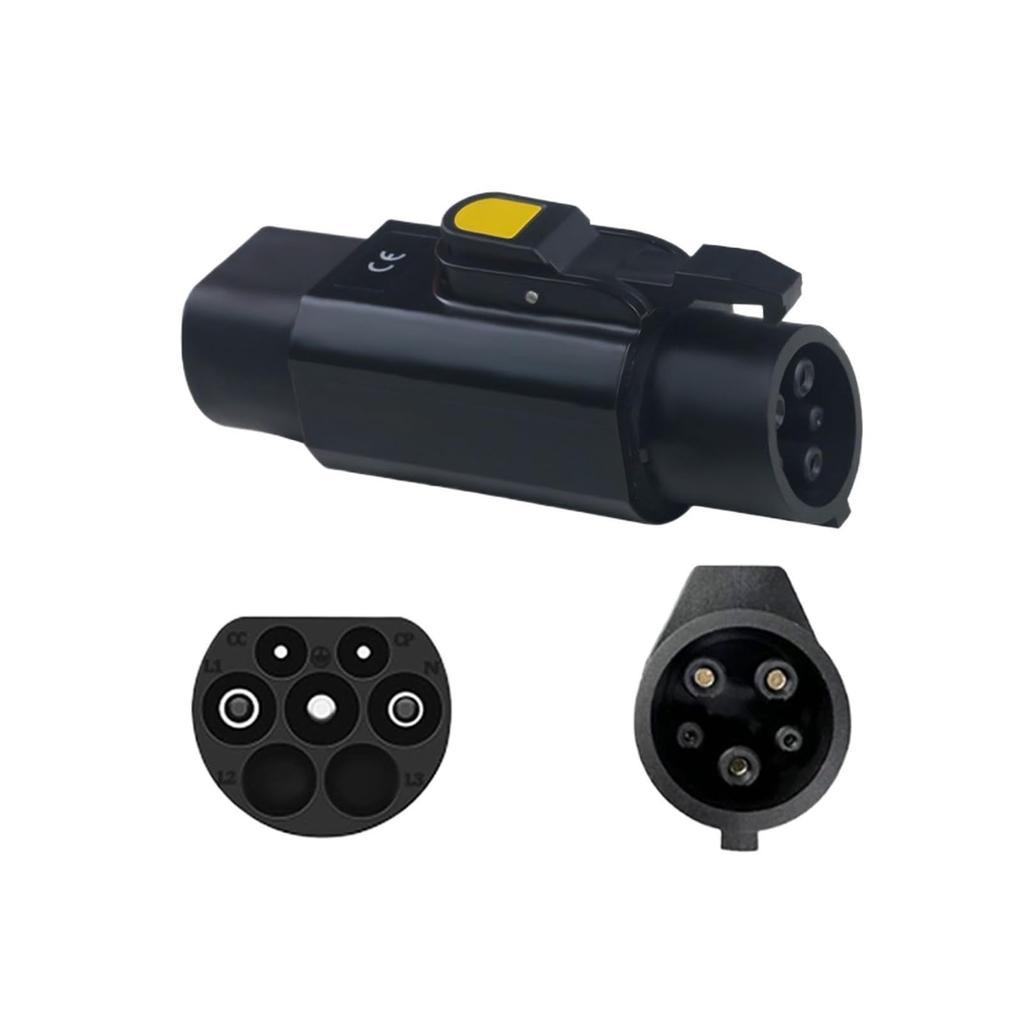 Type 2 To Type 1 J1772 EV Cable Adapter Hybrid Car Plug Compatible with Nissan Mitsubishi Tesla