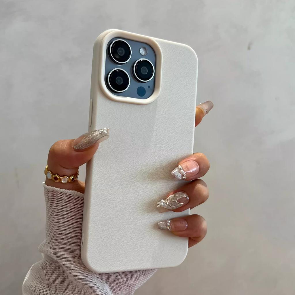 Luxury Matte Soft Leather Candy Phone Case For iPhone 17 16 15 14 Plus 13 12 11 Pro Max Protection Shockproof Silicone Cover