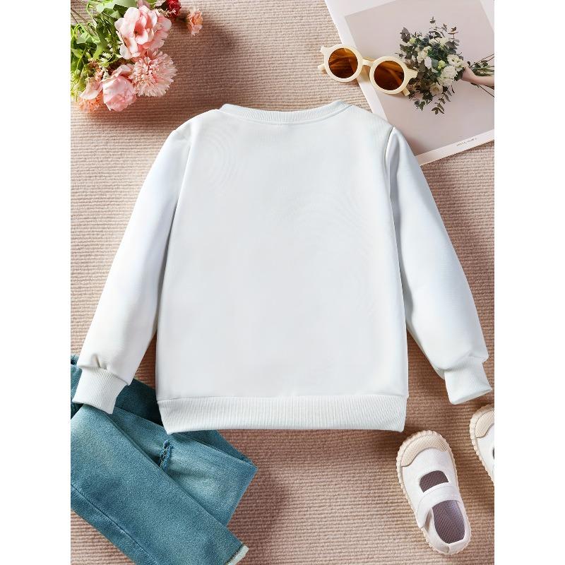 European sizes Kids' Fashion Sweatshirt Christmas Element Christmas Tree Print Loose Casual Long Sleeve Sweater Thin Round Neck Top