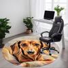 1pc Dachshund Pattern Office Round Rug, Non-slip, Soft and Durable Office Rug for Interior Decoration, Perfect for Office,Decoration Yy260204023