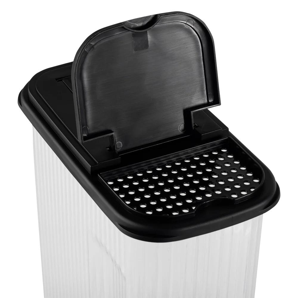 4QT Cereal Storage Container with Spout Lid Airtight Kitchen Organizer Clear Plastic Dry Goods