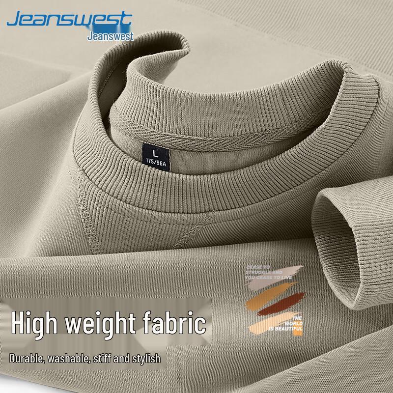 Jeanswest Men's Heavyweight American Retro Crewneck Sweatshirt