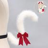 Süßes Katzenohren-Stirnband mit Schwanz-Set Cosplay Anime Convention Lolita Kostümzubehör Plüsch Weiß Rosa Blau Rot Schwarz