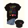 Women Cotton Short Sleeves T-shirts Dear Person Behind Me You Matter Women's Tee Positive Graphic Casual Black Top