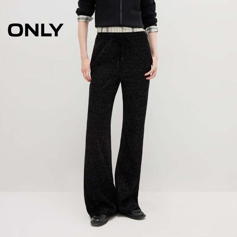 ONLY Women's Elastic Waist Knitted Straight Leg Pants
