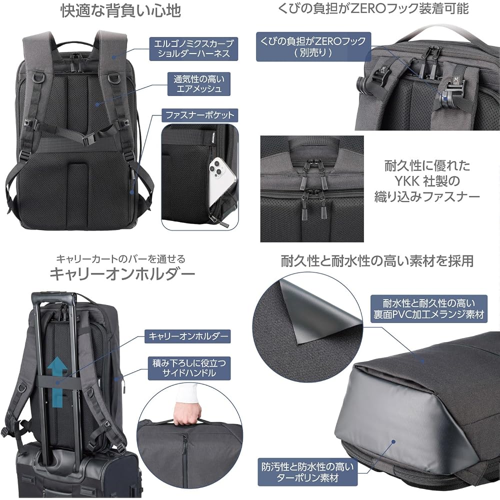 HAKUBA Camera Bag Plus Shell City Zip Backpack 15 G05 AZ Black Camera Backpack Business Bag Rear Access 2 Compartments Everyday Use AMZSP-CT5ZBP15B 49