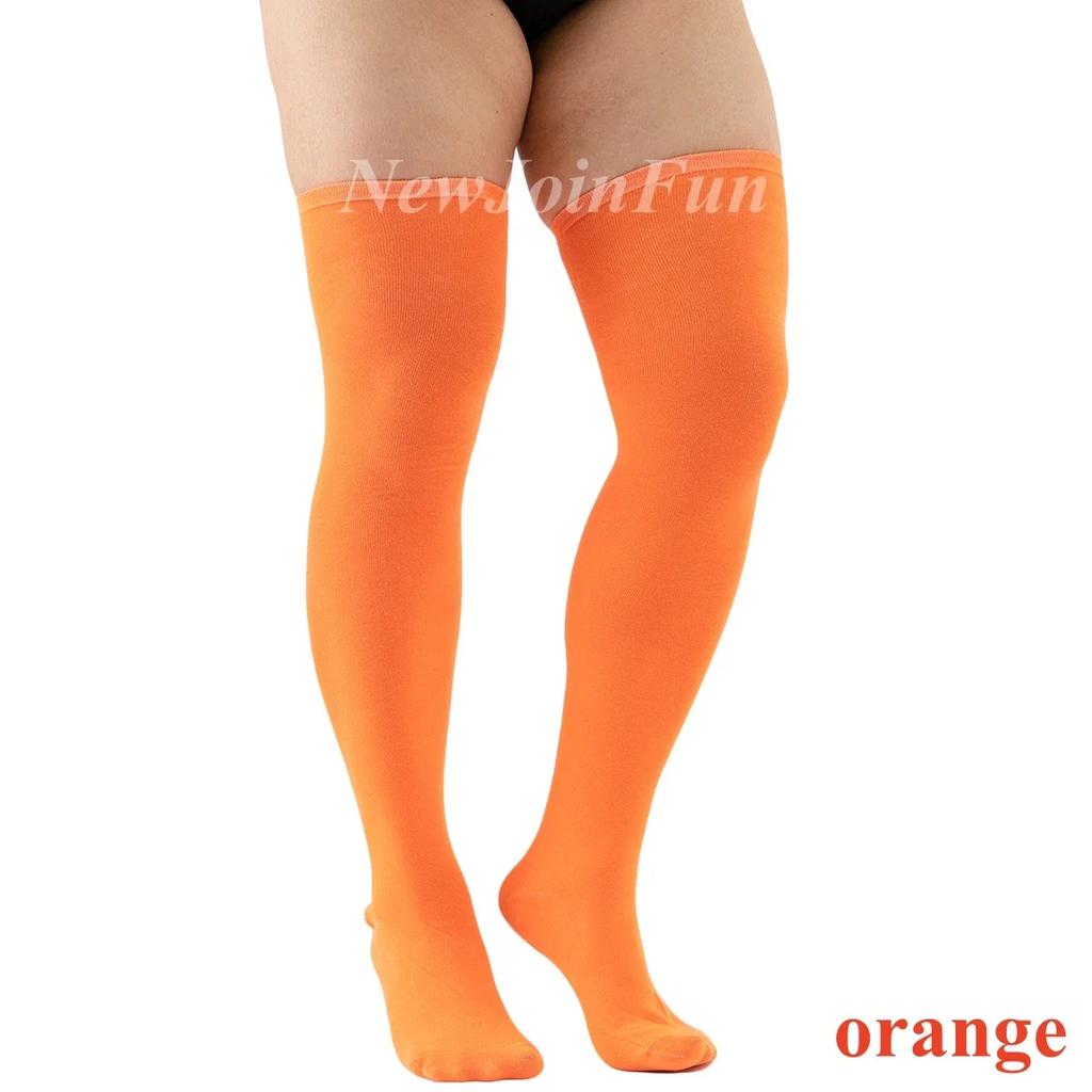 Übergröße Damen Schwarz Weiß Gestreift Dicke Socken Baumwolle Oberschenkelhoch Über das Knie Mädchen Lange Socken Strumpfwaren Für Übergröße Frau