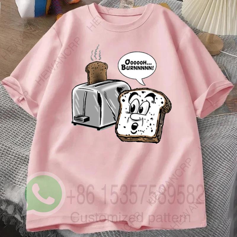 Getoastetes Brot T-Shirt Sommer Trainingsanzug Herren Rundhals Pullover Kurzarm Oberteil Harajuku Baumwolle Sweatshirt Lässige Streetwear