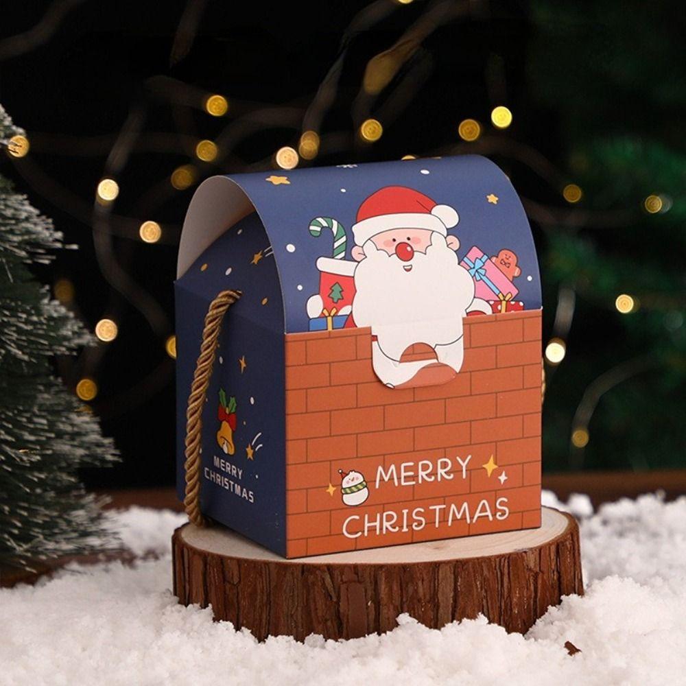 Shop New Year Nougat Chocolate Candy Gift Basket Xmas Gifts Bag Packaging Boxes Christmas Handbag