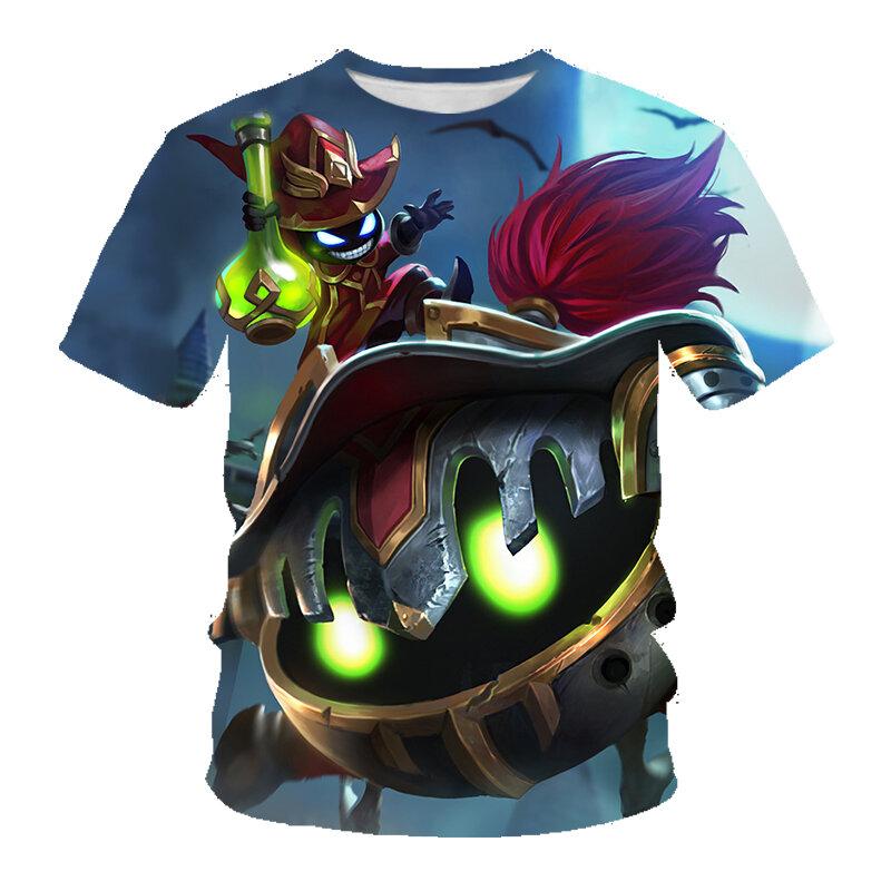 

Short Sleeve T-Shirt with 3D Printing of Taiyi Zhenren in Honor of King Short Sleeve Trendy Summer Casual Loose Fit for Teens 6XL