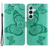For Samsung Galaxy S25/S24 Wallet Case Floral Butterfly Imprinted Leather Phone Cover Stand