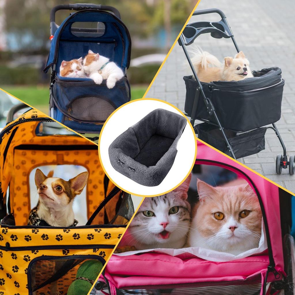 Pet Stroller Mat Non-Slip Cat Stroller Bed Mat Reusable Pet Supplies For Travel Outdoor Beach Cafe Walking Shopping Park Car
