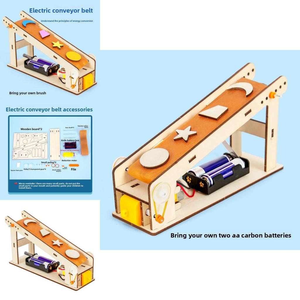 Science Educational Toy Kit For Kids With Diy Mechanical Conveyor Belt Model For Handson Learning