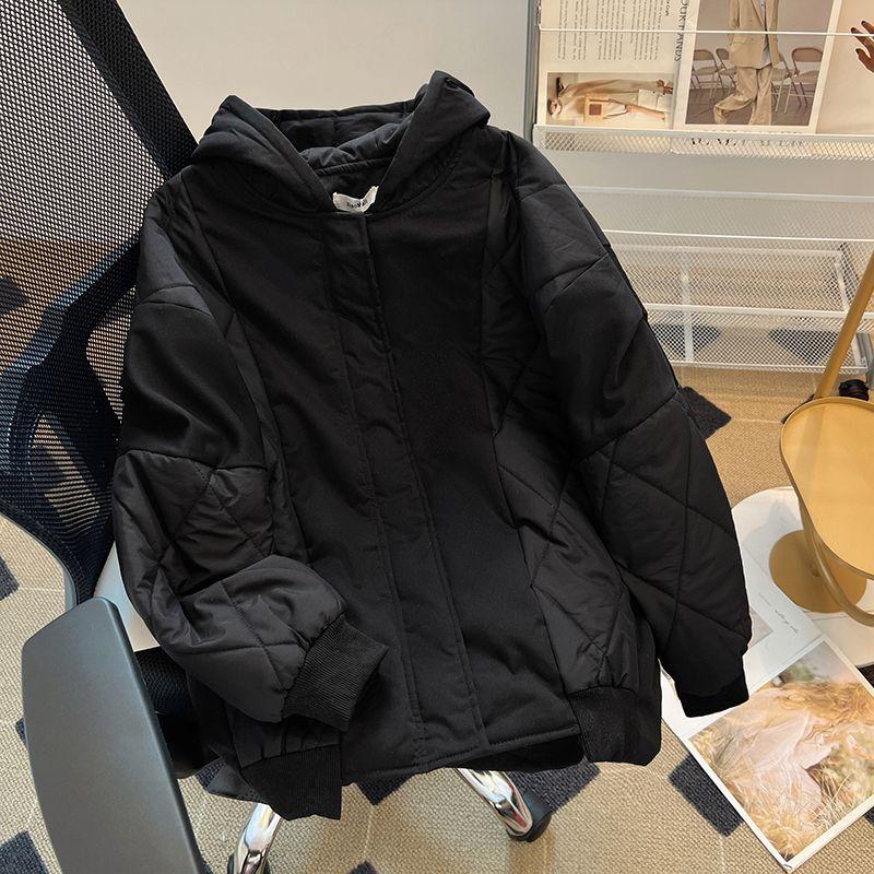 

Brand Discount Women s Clothing Export 2024 Winter Diamond Lattice Black Hooded Cotton Jacket Female Patchwork Padded Jacket Tide Black 500 pieces from 79 yuan