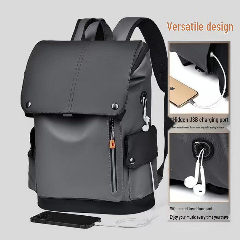 Men's Large Capacity Casual School & Travel Backpack with Customizable Logo