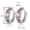 Earrings, Multi-Color Zircon Splicing Earrings, Fashionable Celebrity High-End Earrings