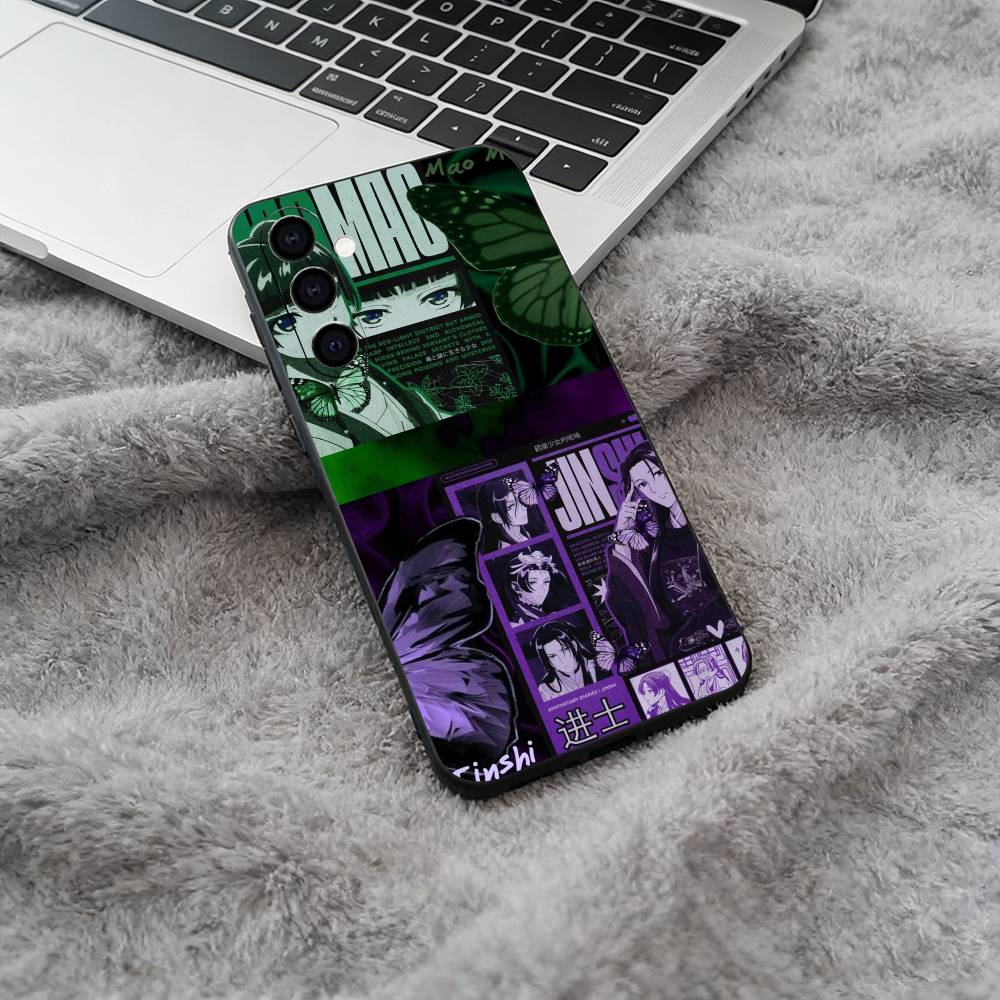 Apothecary Diaries Maomao Black Soft Silicone Phone Case for Samsung Galaxy A73, A71, A72, A70, A53, A52, A51