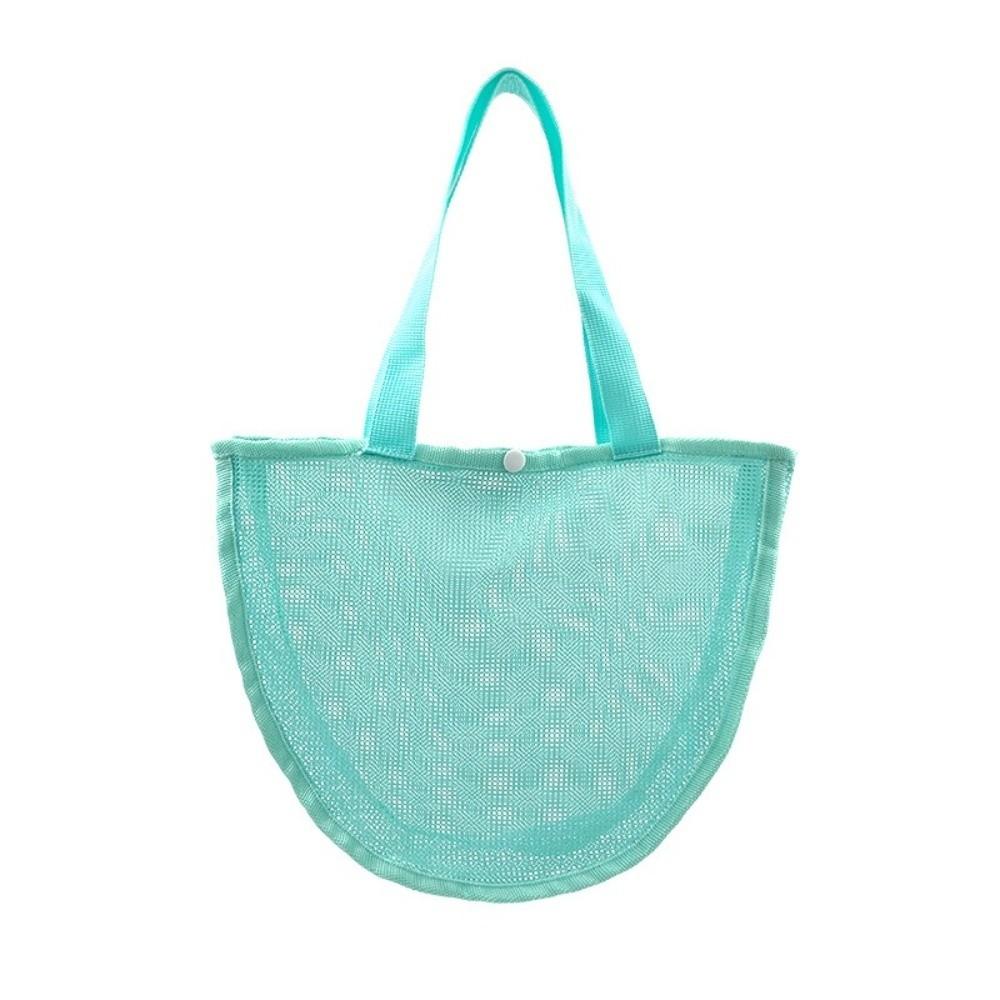 Waterproof Solid Color Mesh Pouch Lightweight Toy Storage Bag Cute Beach Bag  Gift