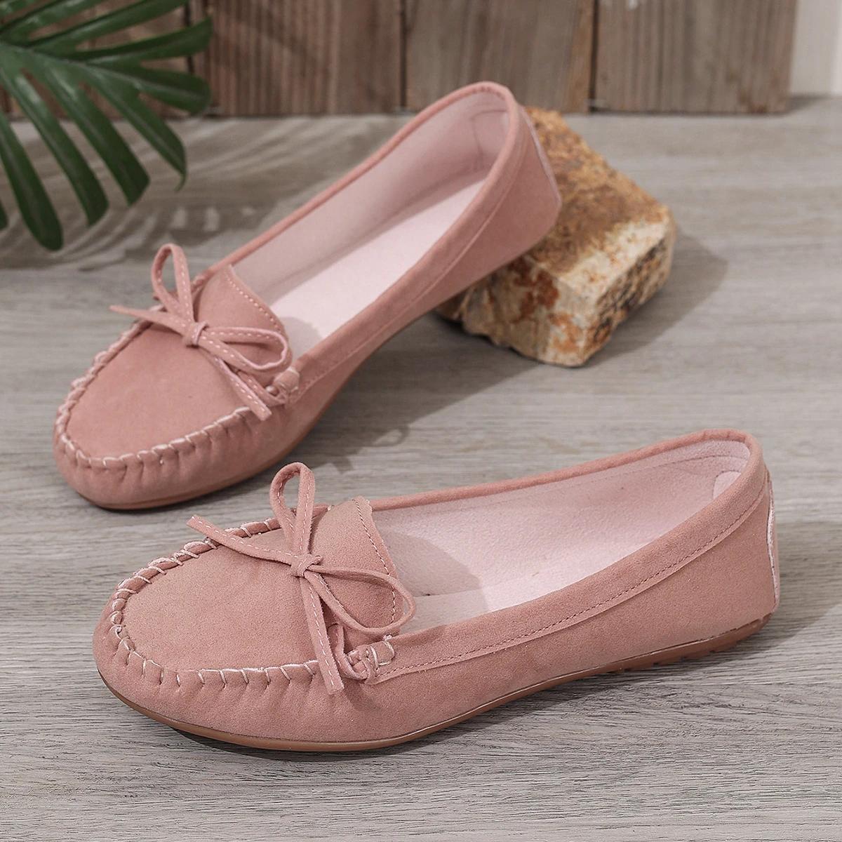 

Женская обувь 2025 года, брендовые женские туфли на плоской подошве, модные повседневные туфли с бабочкой на плоской подошве, горячая распродажа, туфли больших размеров на плоской подошве с низким каблуком 35 розовый