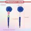 PATIKIL Pom Pom Ballpoint Fluffy Ballpoint Cute Plastic Bead DIY Gift Stationery Pens, Pens, Pens, - 16-Pack (Dark Blue)