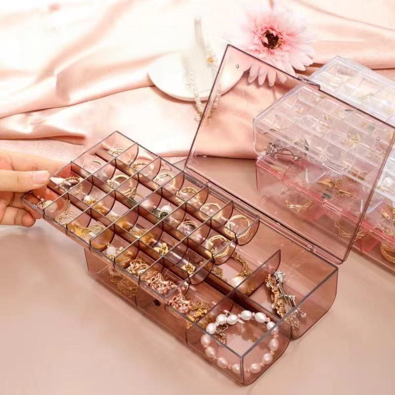 Stylish and Practical Jewelry Storage Box, Large-Capacity Organizer for Rings, Earrings and Necklaces