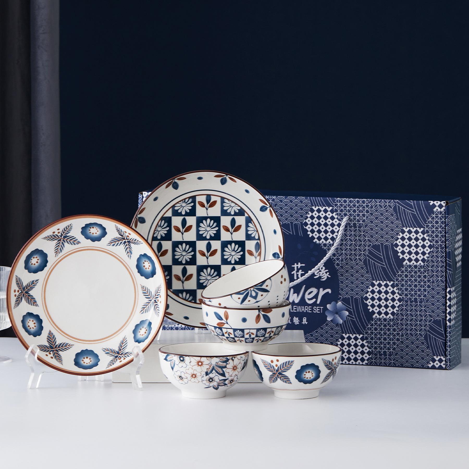 

Новогодний Дракон Новогоднее открытие Подарочная чаша Керамическая красивая чаша Палочки для еды Подарочный набор Посуда Чаша и тарелки Подарочная коробка Чаша