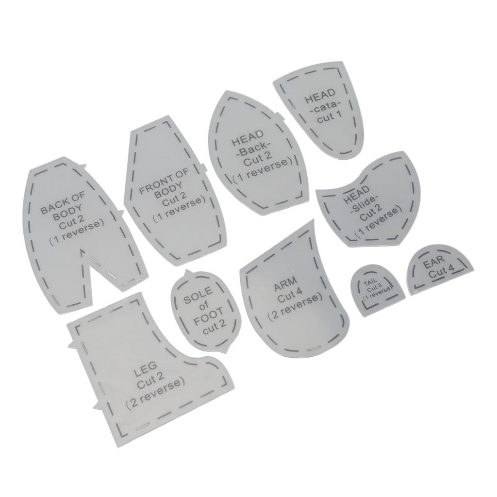 Memory Bear Template Ruler Set Acrylic Memory Bear Sewing Quilting Patterns Template 12 Inch