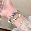 Ocean Starfish Shell Beaded Bracelet Boho Beach Bracelets For Women Summer Vacation Jewelry