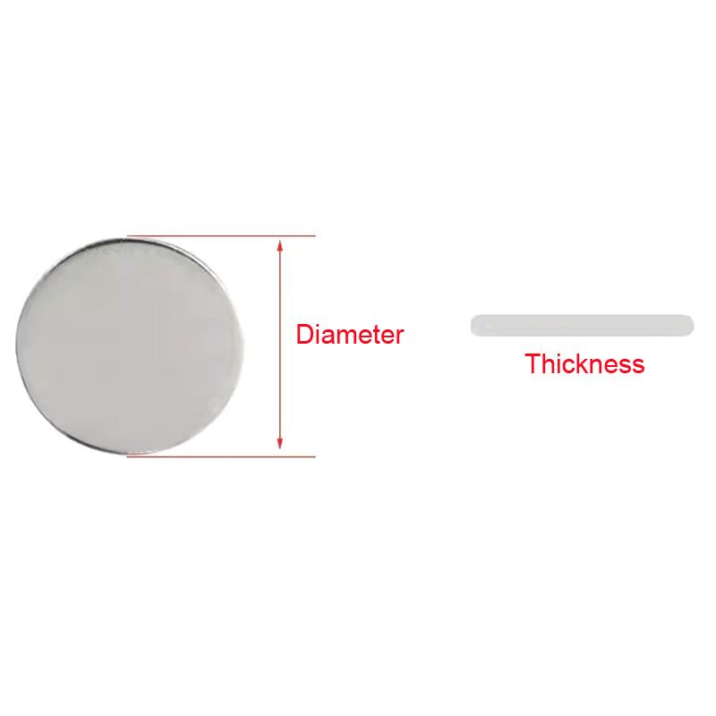 20 Pezzi Diametro 13/14/15/16/18/20mm Spessore 1mm-3mm Acciaio Inossidabile 304 Disco Piatto Circolare Rondella Piatta