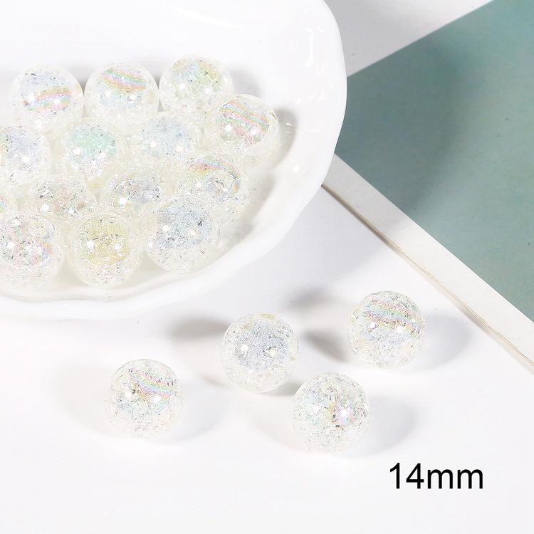 Acrylic Iridescent Floral Bubble Beads for DIY Jewelry Accessories