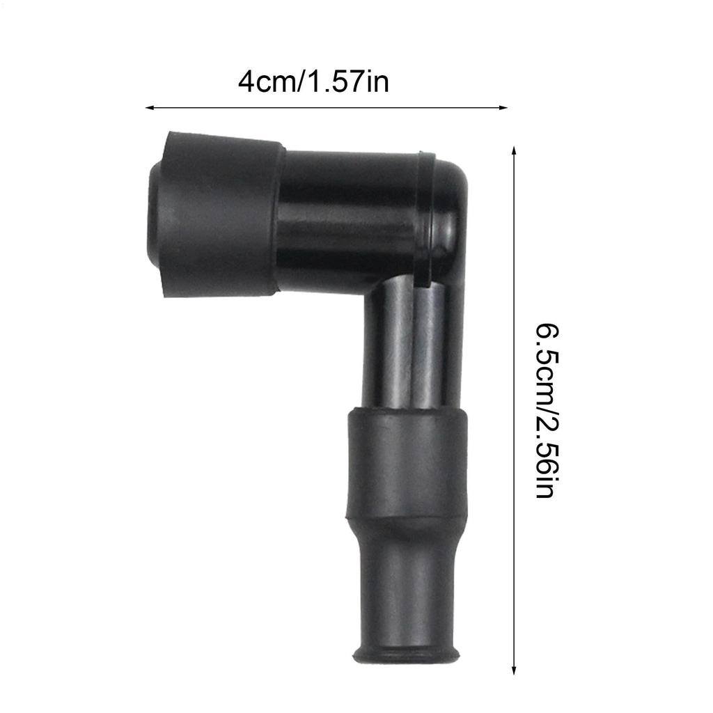 Black Motorcycle Spark Plug Cap, Motorcycle Ignition Spark Plug Cap - Black Elbow Flushing