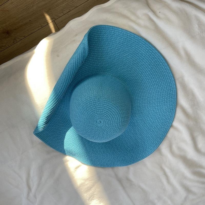 Oversized Brim Straw Hat Women's Summer Seaside Sunshade Sun Protection Hat Outdoor Travel Vacation Beach Hat Summer Hat Women's