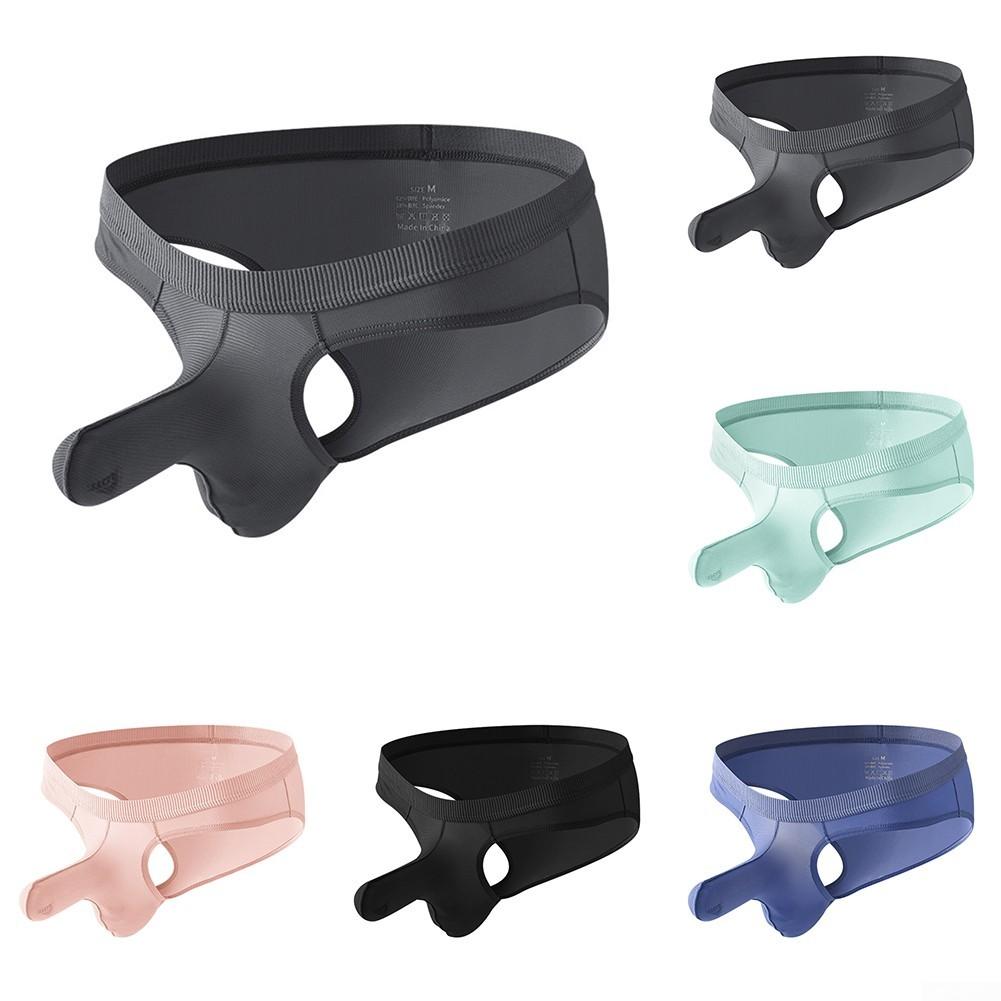 Lingerie Thong Low Waist Quick Drying Solid Bulge Pouch