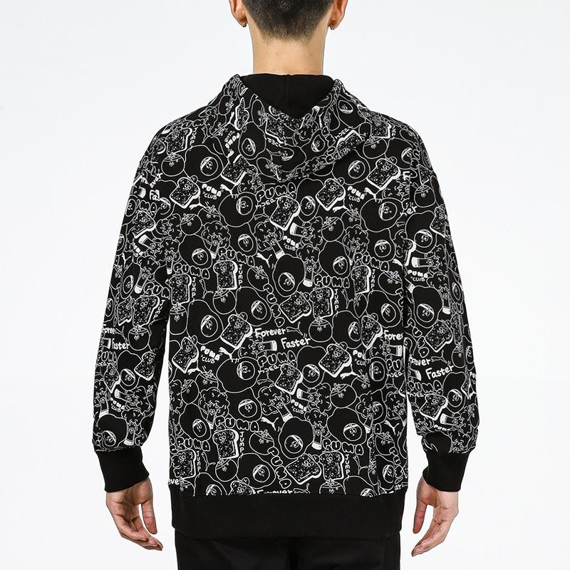 Puma Sports Printed Breathable Casual Pullover Hoodie Men hoodies Black 533200-51