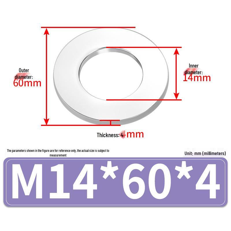 Jin Juntai Thick & Thin Stainless Steel Flat Washer, Round M10-M36