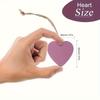 50Pcs/Pack Wood Heart Tags Hanging Craft DIY Wood Tags Hanging Tags Wooden Heart Scrapbooking Craft Wedding Party Home Decorations