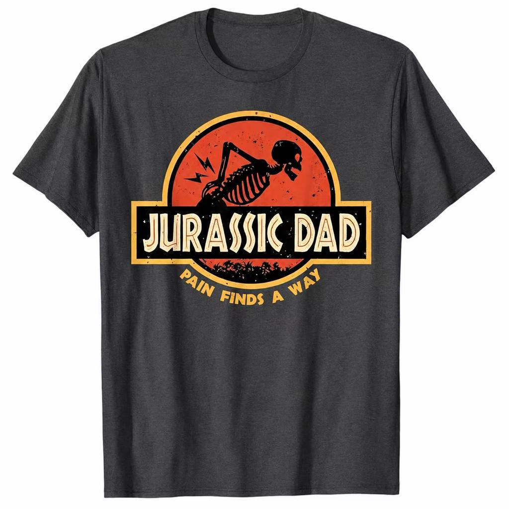 Jurassic Dad Schmerz Findet Einen Weg Lustiges Sarkastisches Skelett T-Shirt Prähistorisches Dad Joke T-Shirt Unisex Kleidung Sommer T-Shirt Y2k