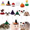 Silkfly 12 Pcs Hamster Hats Mini Hats for Snakes Small Animals Guinea Pig Hamster Clothes for Lizards Bearded Dragons Holiday Party Costume