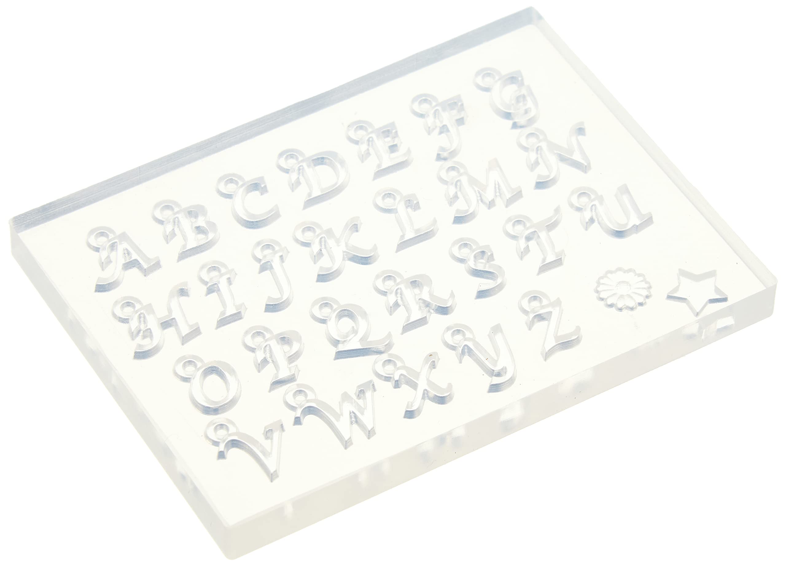 

Aida Chemical Industry Mold Alphabet Mold, Cursive, F-1807, Clear