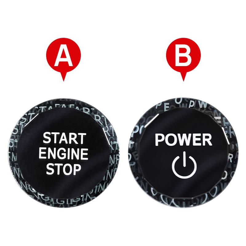 For Toyota RAV4 XA50      2024 RAV 4 Hybrid Car Engine Push Start Stop Button Ring Cover Trim Sticker