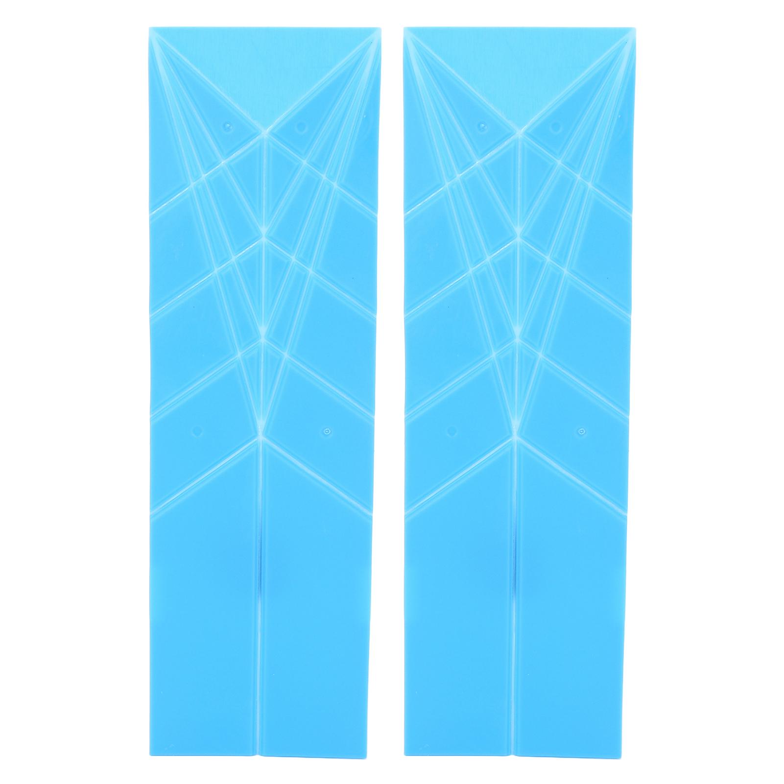 

2pcs Flat Measuring Spoon 3 in 1 Polygons Measuring Spoon Fold Flat Kitchen Tool for Cooking Baking Blue