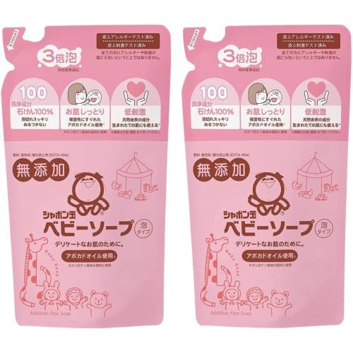 

[.co.jp Exclusive] [Bulk Purchase of 2] Shabondama Baby Soap Foam Type Refill, 400ml x 2