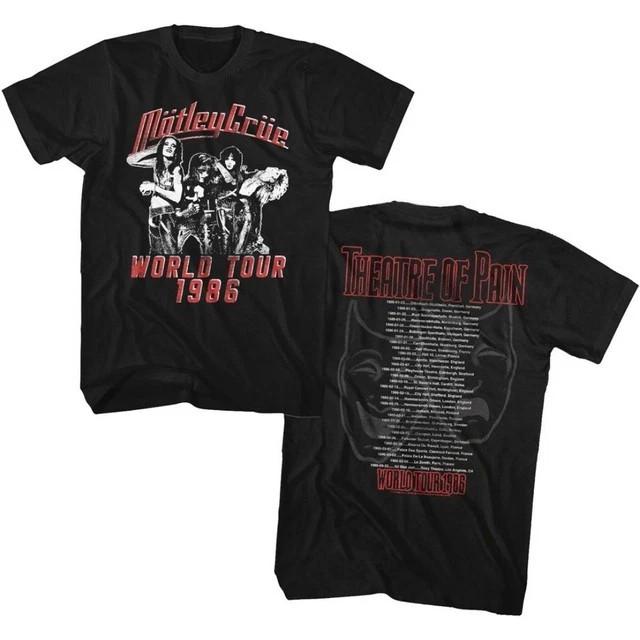 

Motley Crue Theatre of Pain World Tour 1986 Men039s Unisex Concert T-shirt Unisex T-Shirt S