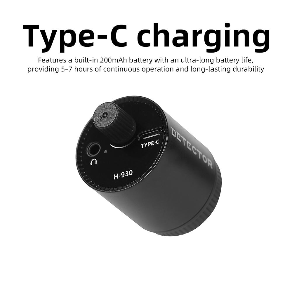 Pipe Leak Detector With 13000X Sound Amplification Type-C Charge for Accurately Locating Water Leaks in Walls Floor Home Supply A